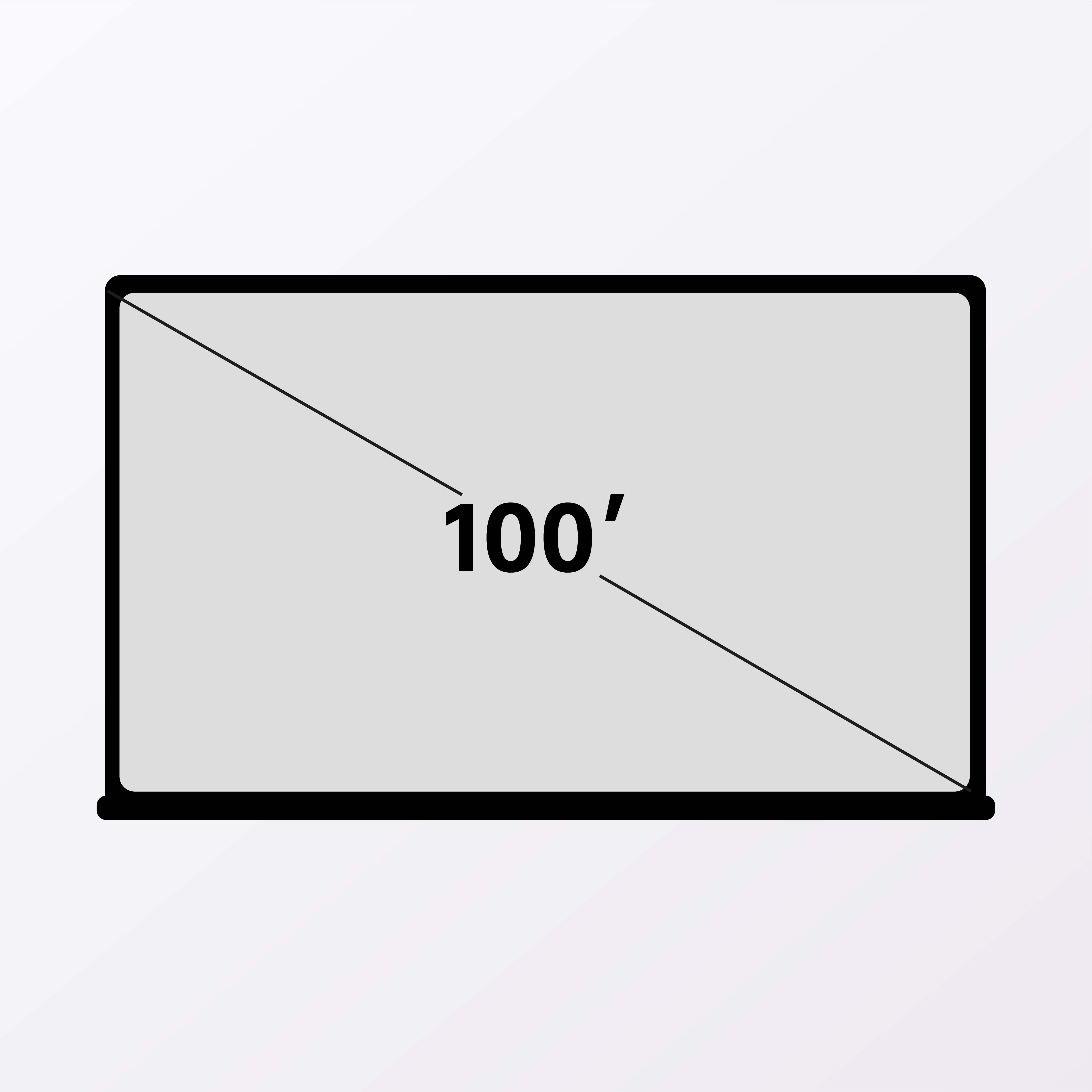 Heco 100” Inch Anti-Light Grey Projector Screen