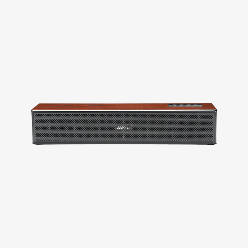 Leerfei E-350MC Wooden Bluetooth Soundbar - DCTB