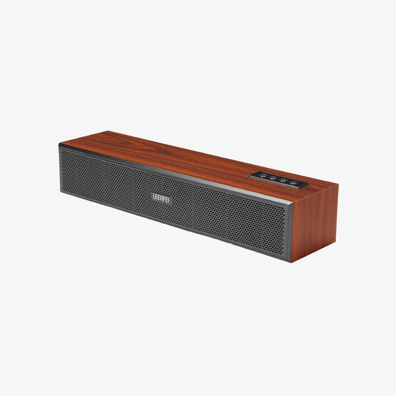 Leerfei E-350MC Wooden Bluetooth Soundbar - DCTB